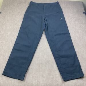 Nike Men's Double Panel Cargo Pants Black Heavyweight Cotton Size 32 RARE